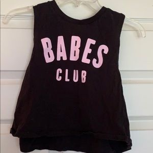 Black Graphic Tank Top